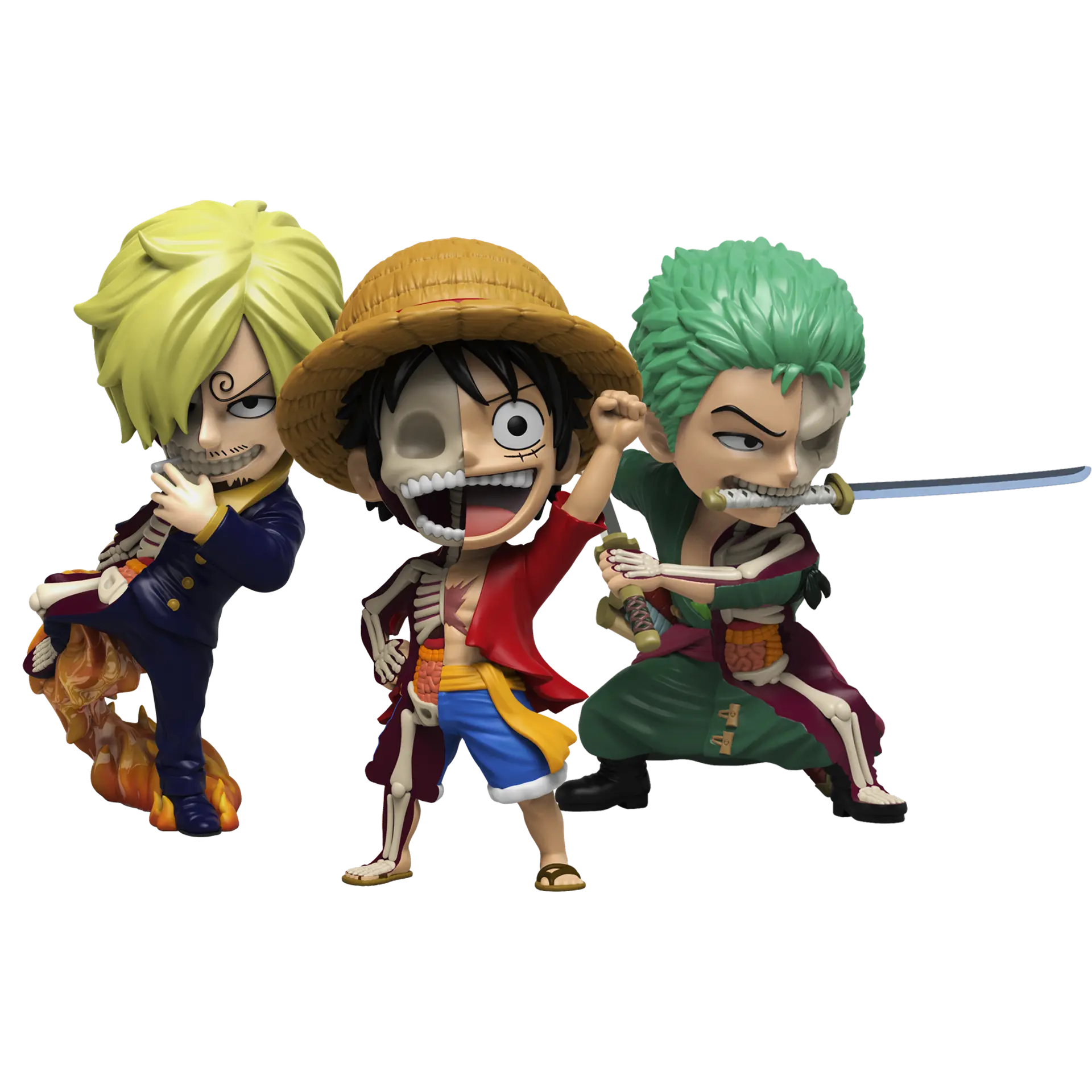 Freeny's Hidden Dissectibles: One Piece Luffy, Zoro and Sanji view 2