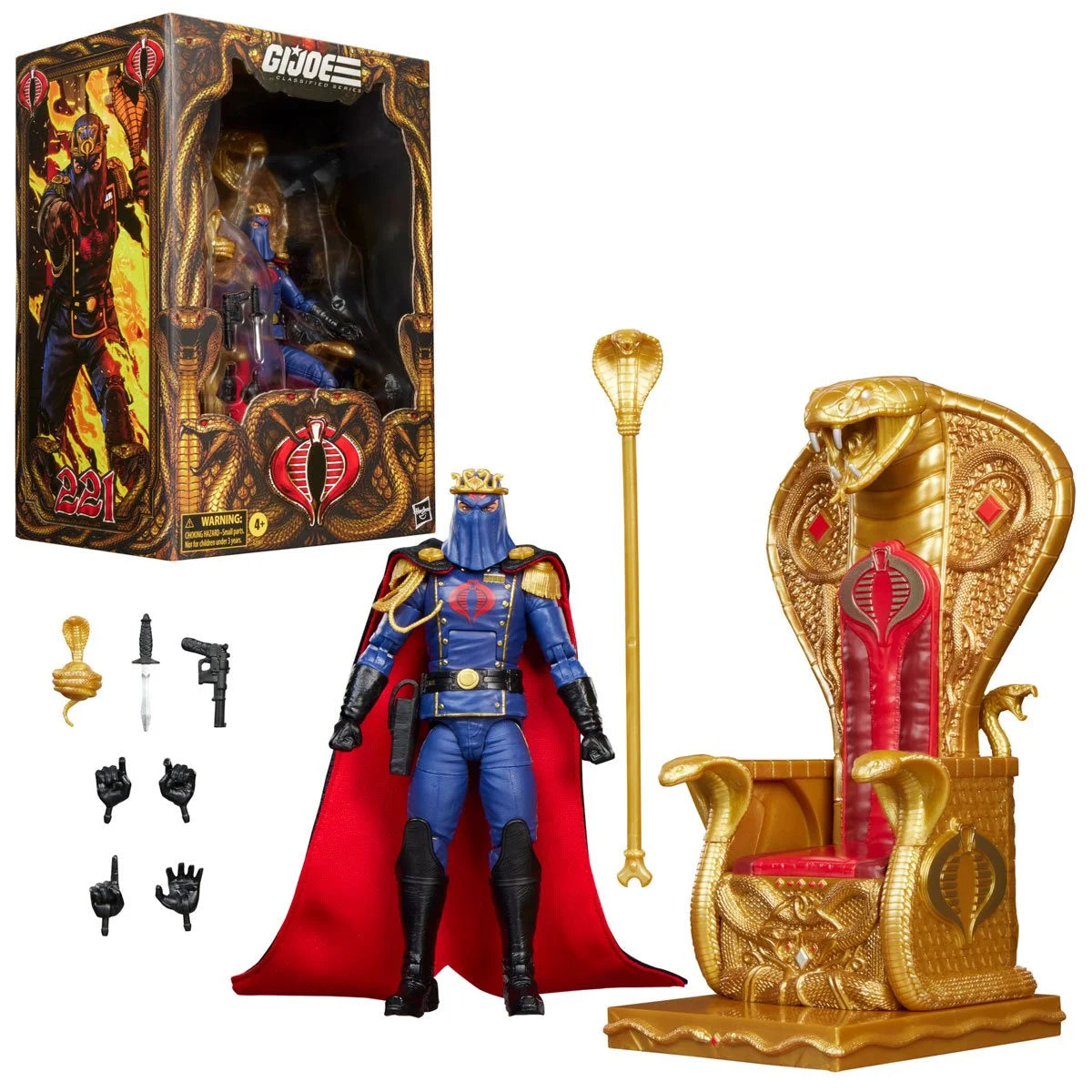 G.I. Joe Classified Series Deluxe Cobra Commander in Dress Uniform 6-Inch Action Figure view 2