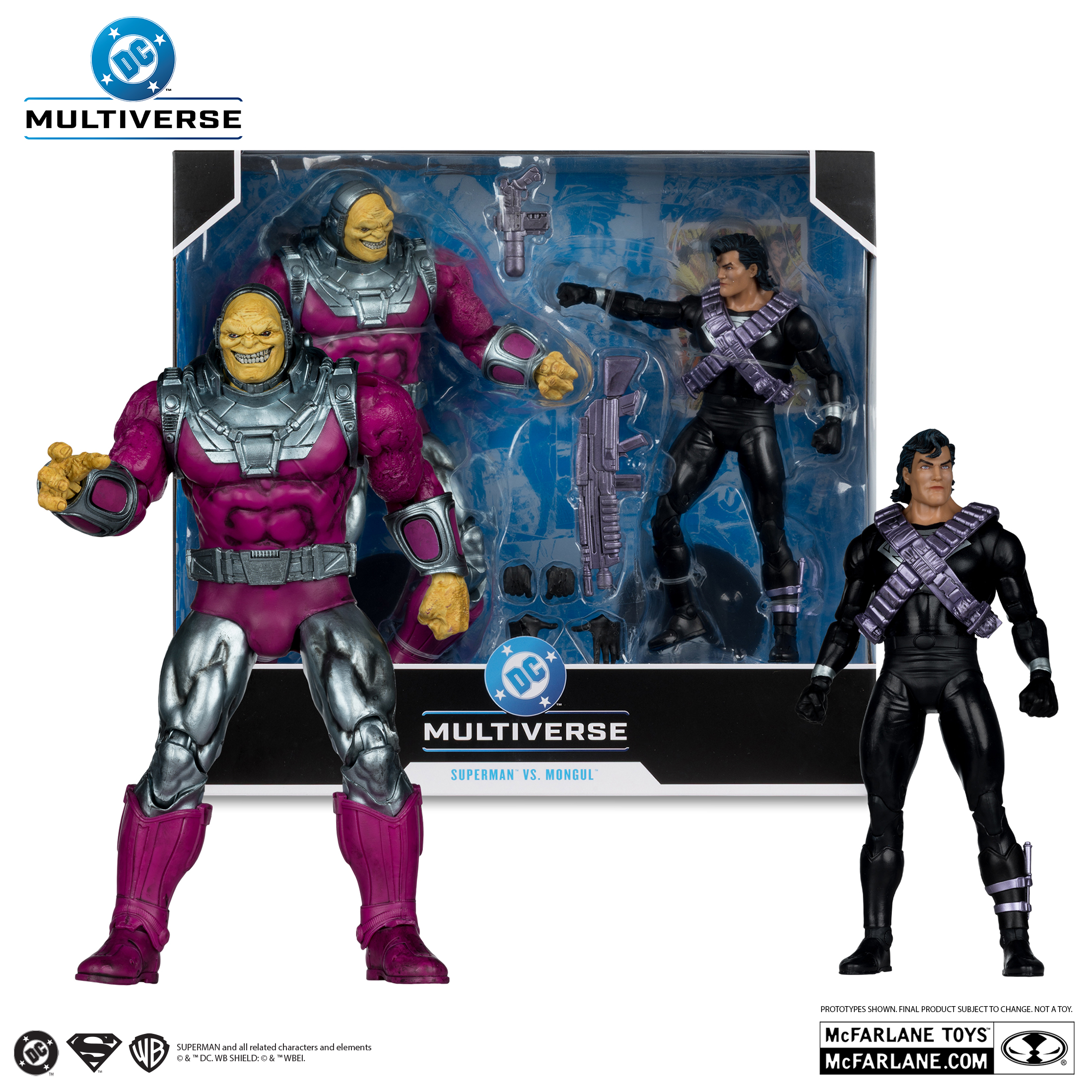 DC Multiverse Return of Superman Superman vs Mongul Action Figure and Mega Figure 2-Pack - 7"