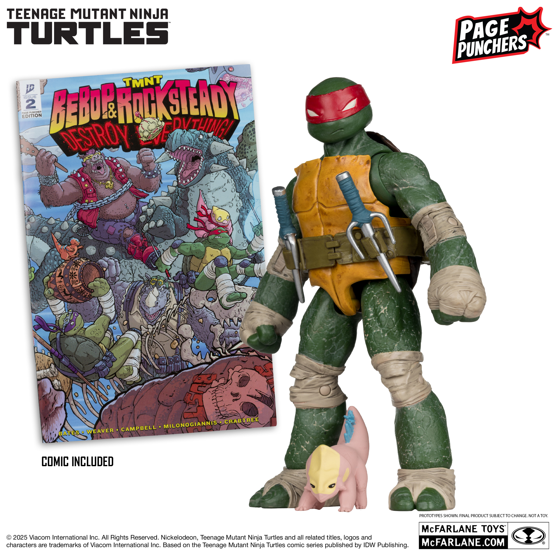 Teenage Mutant Ninja Turtles Page Punchers Raphael Action Figure with Comic - 5"