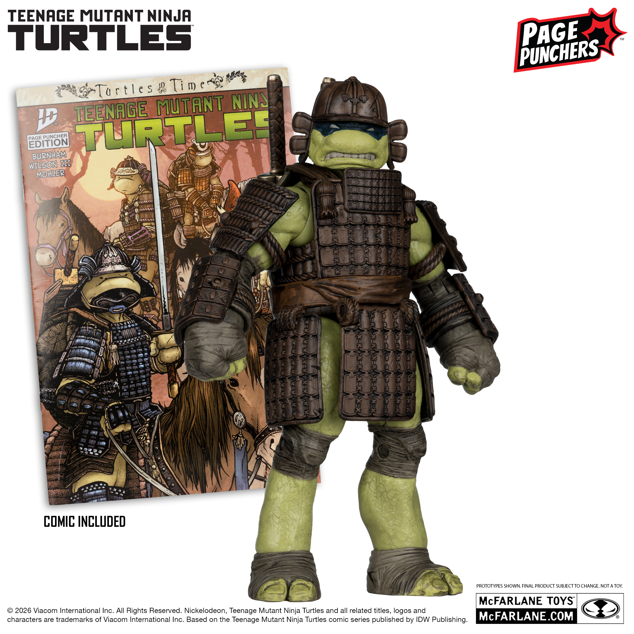 Teenage Mutant Ninja Turtles Page Punchers Leonardo Action Figure with Comic - 5"