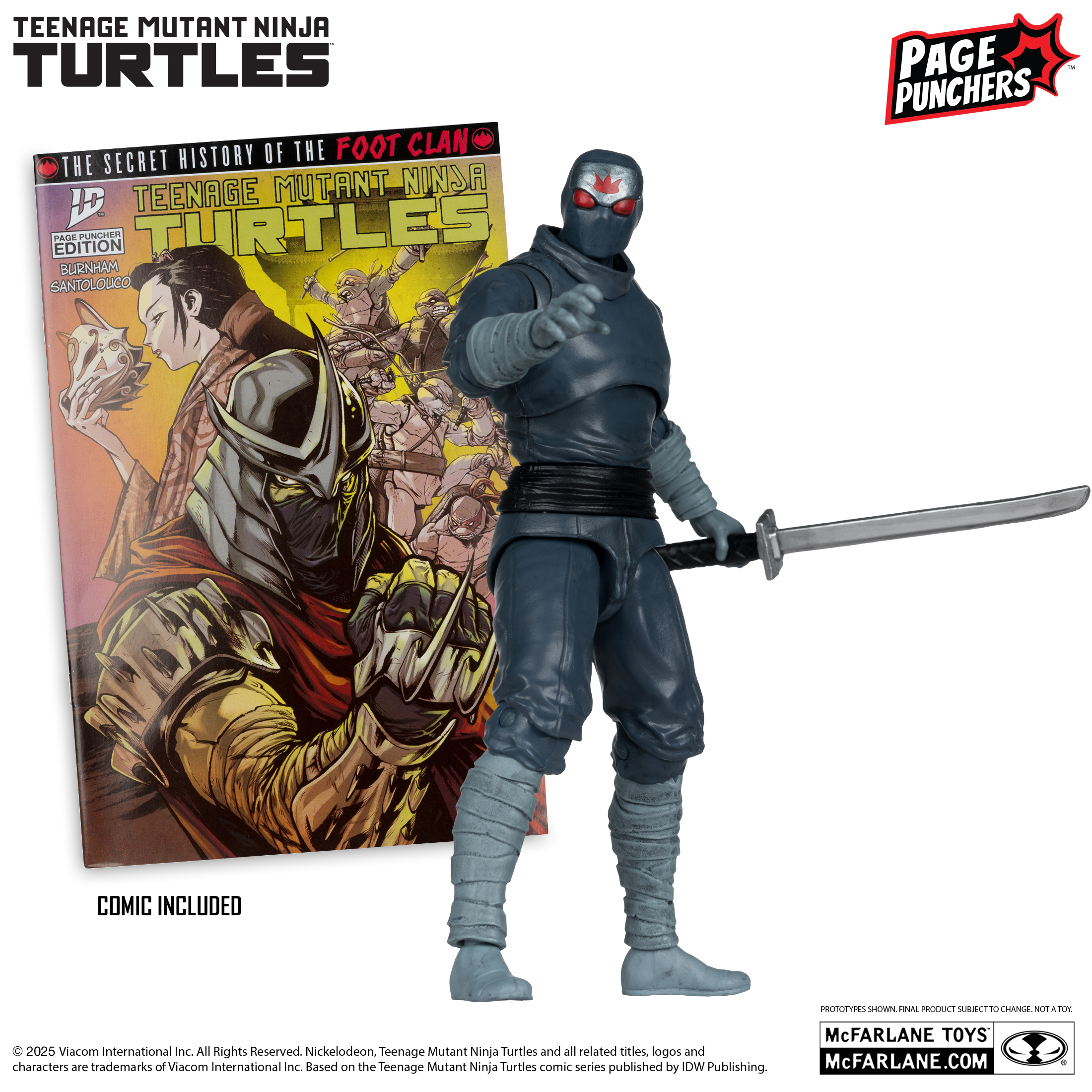 Teenage Mutant Ninja Turtles Page Punchers Foot Soldier Action Figure with Comic - 5"